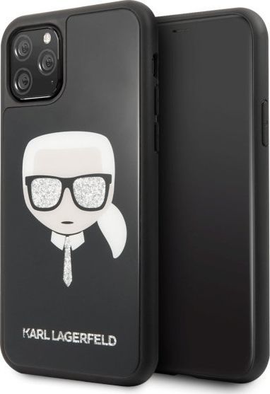 Karl Lagerfeld Karl Lagerfeld KLHCN58DLHBK iPhone 11 Pro czarny/black Iconic Glitter Karl`s Head uniwersalny 1