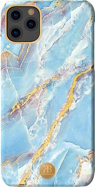 Kingxbar Kingxbar Marble Series eleganckie etui pokrowiec z nadrukiem marmur iPhone 11 Pro niebieski uniwersalny 1