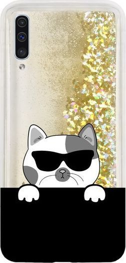 CaseGadget CaseGadget ETUI LIQUID KOT SAMSUNG GALAXY A70 ZŁOTY standard 1