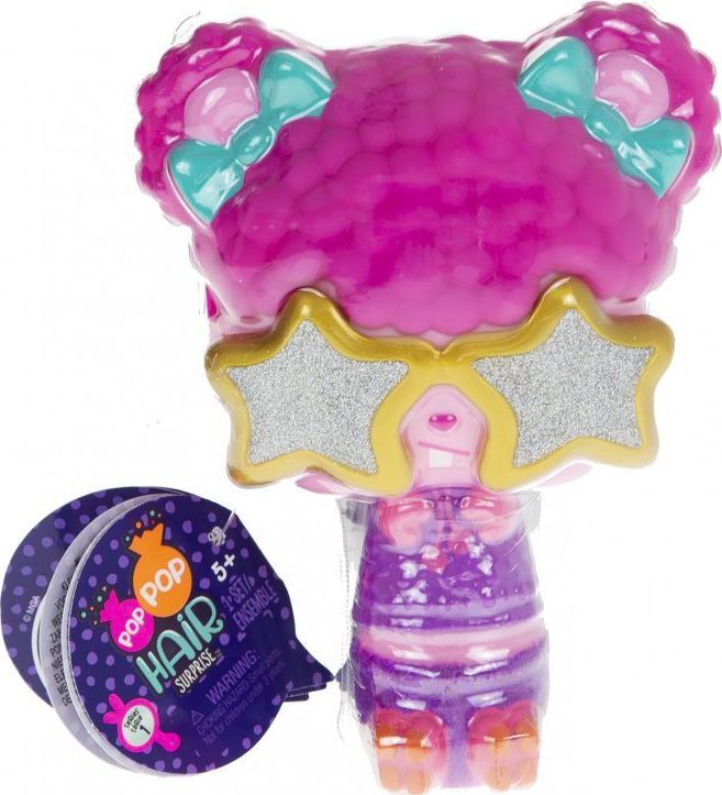 Figurka MGA Pop Pop Hair Surprise Zestaw z laleczką i pupilkiem 3w1 - Funky (Seria 1) 1