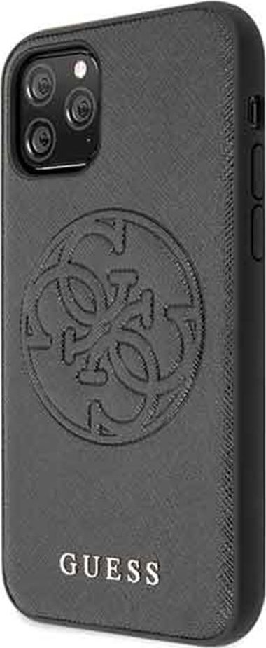 Guess Guess GUHCN58RSSASBK iPhone 11 Pro czarny/black hard case Saffiano 4G Circle Logo 1