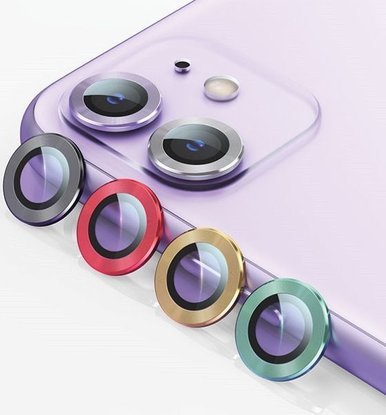 Usams USAMS Camera Lens Glass iPhone 11 metal ring srebrny/silver BH572JTT02 (US-BH572) 1