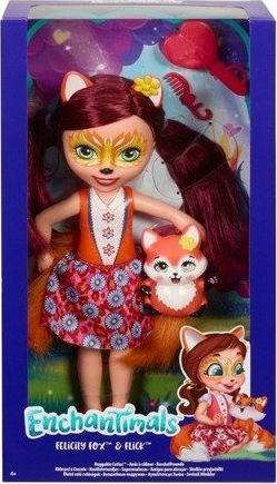 Mattel ENCHANTIMALS Felicity Fox 31cm + lisek Flick ( FRH51/FRH53) 1
