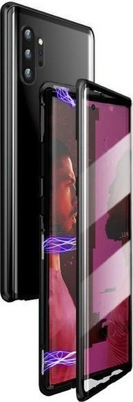 Dr. Fit Etui magnetyczne szklane Dr.Fit dwustronne do Galaxy Note 10 Plus Czarne uniwersalny 1