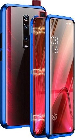 Dr. Fit Etui magnetyczne szklane Dr.Fit dwustronne do Xiaomi Mi 9T/ K20/ Pro Niebieskie uniwersalny 1