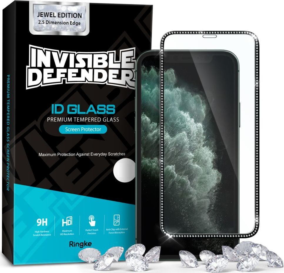 Ringke Szkło hartowane Ringke ID Diamond Glass do iPhone 11/ XR Black uniwersalny 1