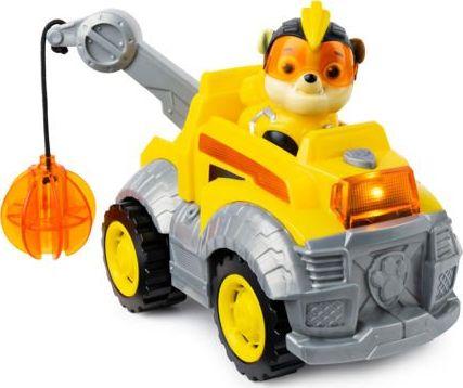 Figurka Spin Master Psi Patrol Mighty Pups Kosmopieski - Rubble + pojazd Deluxe (20115477) 1