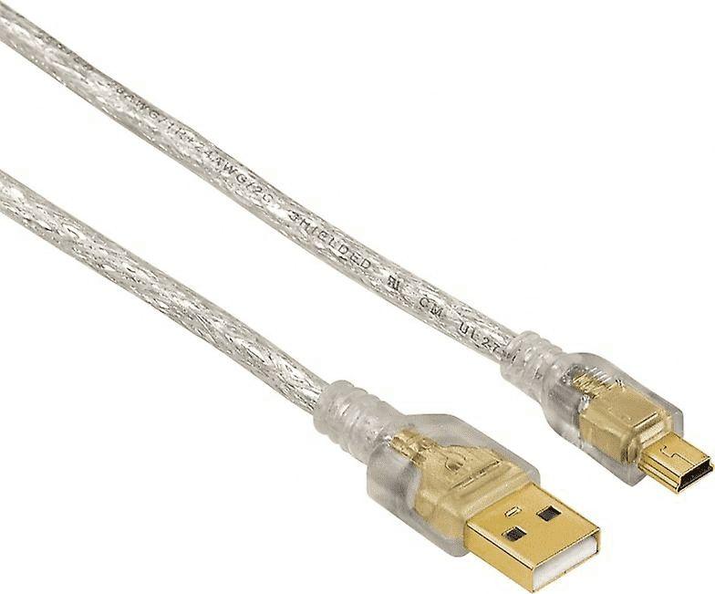 Kabel USB Hama USB-A - 1.8 m Przezroczysty (000415330000) 1