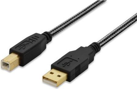 Kabel USB Ednet Kabel połączeniowy USB2.0 Typ USB A/USB B, M/M czarny 1,8m blister premium (84180) 1