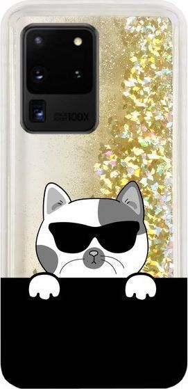 CaseGadget CaseGadget ETUI LIQUID KOT SAMSUNG GALAXY S20 ULTRA ZŁOTY standard 1