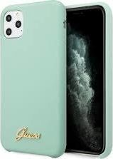 Guess Guess GUHCN58LSLMGG iPhone 11 Pro zielony/green hard case Silicone Vintage Gold Logo 1