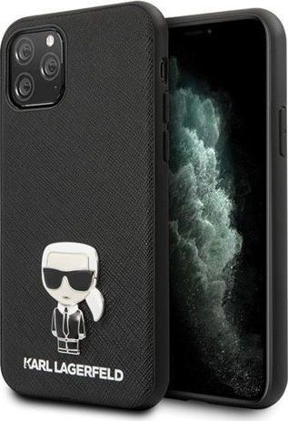 Karl Lagerfeld Karl Lagerfeld KLHCN65IKFBMBK iPhone 11 Pro Max hardcase czarny/black Saffiano Ikonik 1