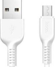 Kabel USB Hoco USB-A - microUSB 1 m Biały (6957531068839) 1
