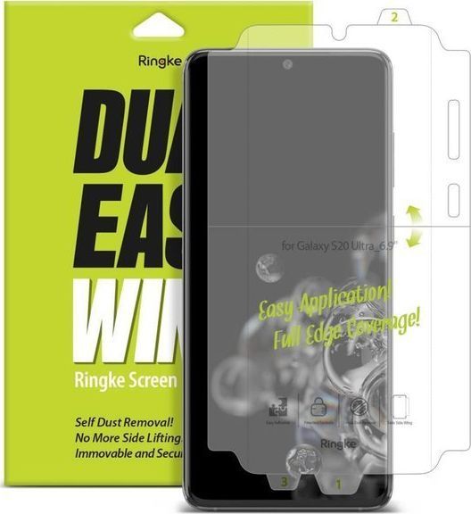 Ringke 2x Folia hydrożelowa Ringke Dual easy film do Samsung Galaxy S20 Ultra uniwersalny 1
