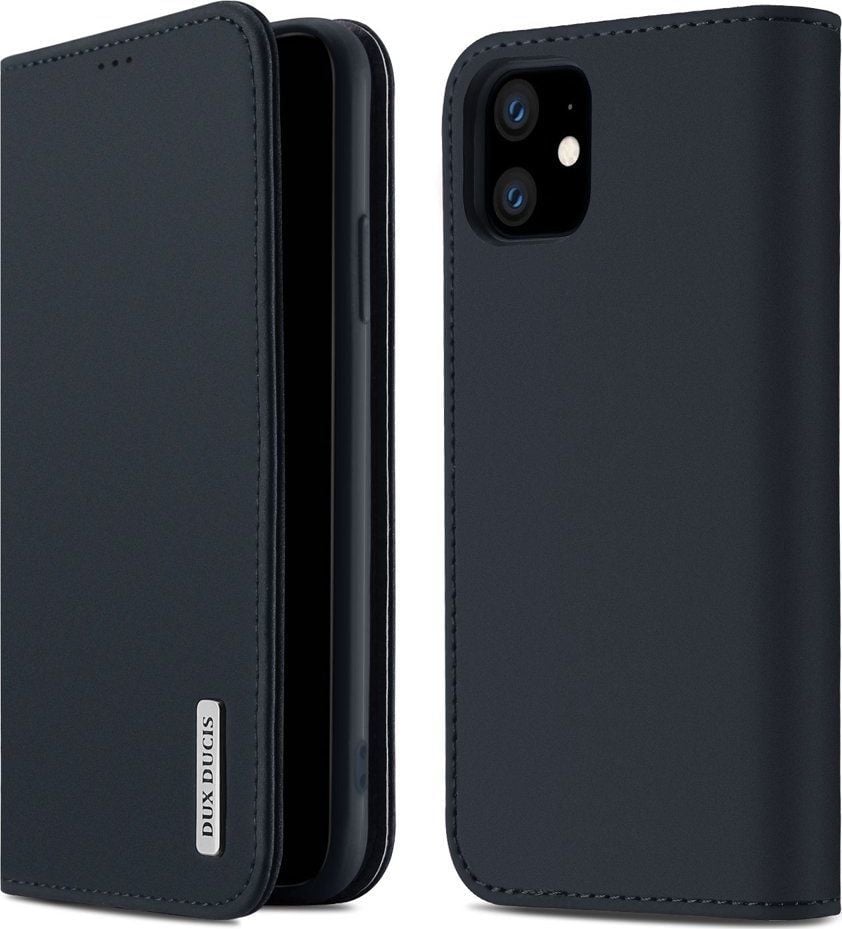 Dux Ducis DUX DUCIS Wish skórzane etui pokrowiec ze skóry naturalnej iPhone 11 niebieski uniwersalny 1