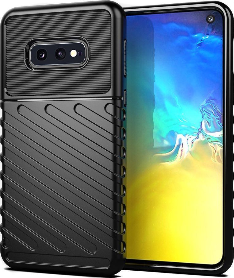 Hurtel Thunder Case elastyczne pancerne etui pokrowiec Samsung Galaxy S10e czarny uniwersalny 1