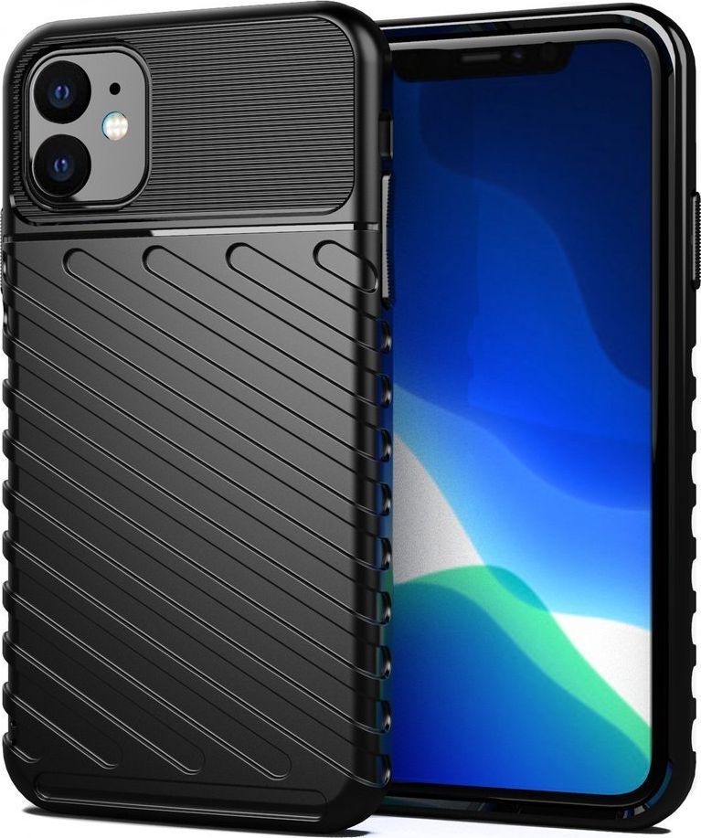 Hurtel Thunder Case elastyczne pancerne etui pokrowiec iPhone 11 czarny uniwersalny 1