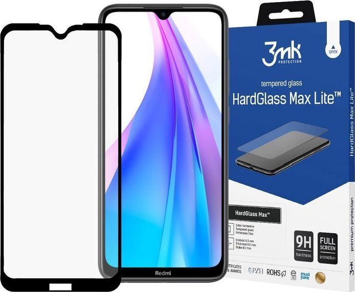 3MK 3mk tvrzené sklo HardGlass Max Lite pro Xiaomi Redmi Note 8T, černá 1