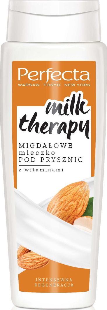 Perfecta Mleczko pod prysznic Milk Therapy Migdałowe Intensywna regeneracja 350ml 1