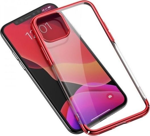 Baseus Przezroczyste etui ochronne Baseus Glitter Case do iPhone 11 Pro 5,8'' (czerwone) 1