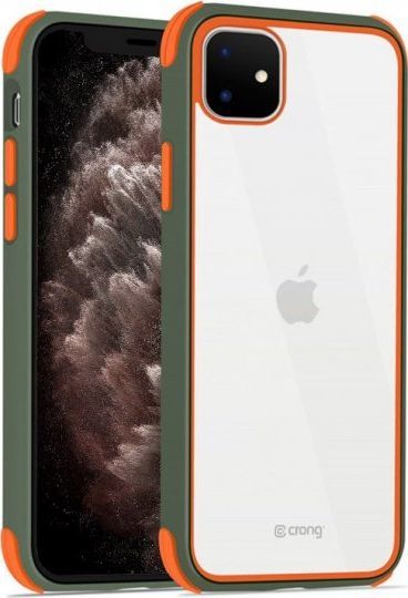 Crong Crong Trace Clear Cover Etui iPhone 11 (6,1) cyjan/pomarańczowy 1