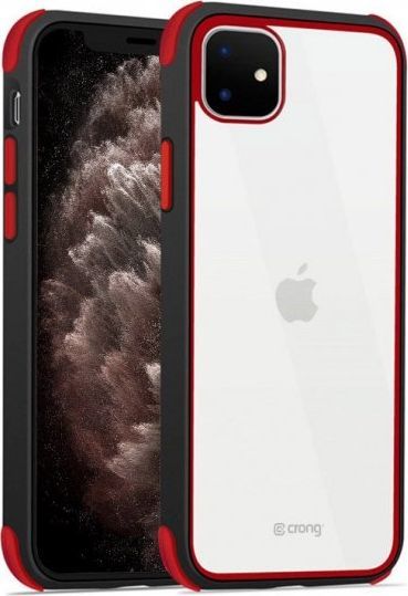 Crong Crong Trace Clear Cover Etui iPhone 11 (6,1) czarny/czerwony 1