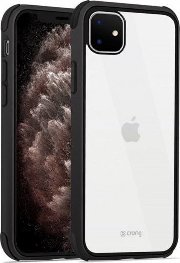 Crong Crong Trace Clear Cover Etui iPhone 11 (6,1) czarna ramka 1