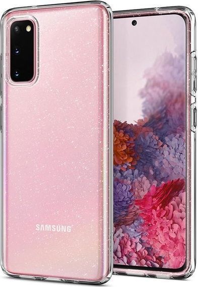 Spigen Etui na telefon Spigen Liquid Crystal Glitter do Samsung Galaxy S20 Crystal uniwersalny 1
