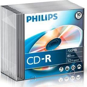 Philips CD-R 700 MB 52x 10 sztuk (CR7D5NS10/00) 1