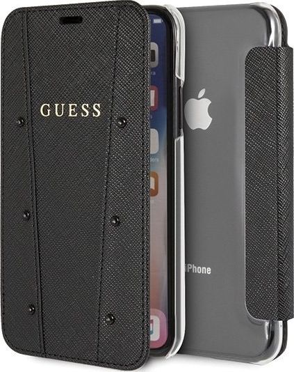 Guess Guess GUFLBKPXKASABK iPhone X/Xs czarny/black book Kaia Saffiano 1