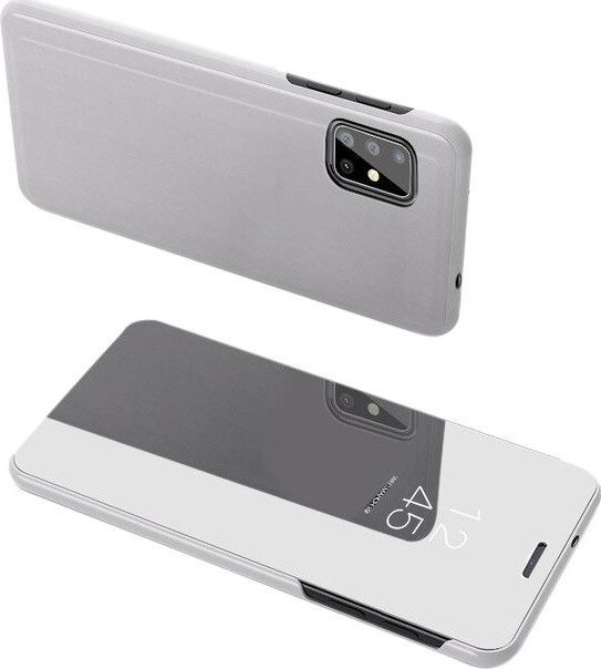 Hurtel Clear View Case futerał etui z klapką Samsung Galaxy S20 Plus srebrny uniwersalny 1