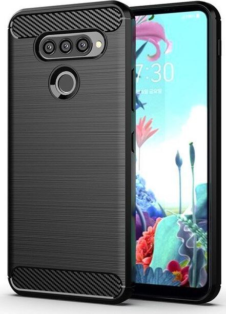 Hurtel Carbon Case elastyczne etui pokrowiec LG K50S czarny uniwersalny 1