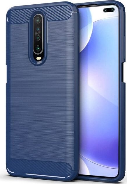 Hurtel Carbon Case elastyczne etui pokrowiec Xiaomi Redmi K30 niebieski uniwersalny 1