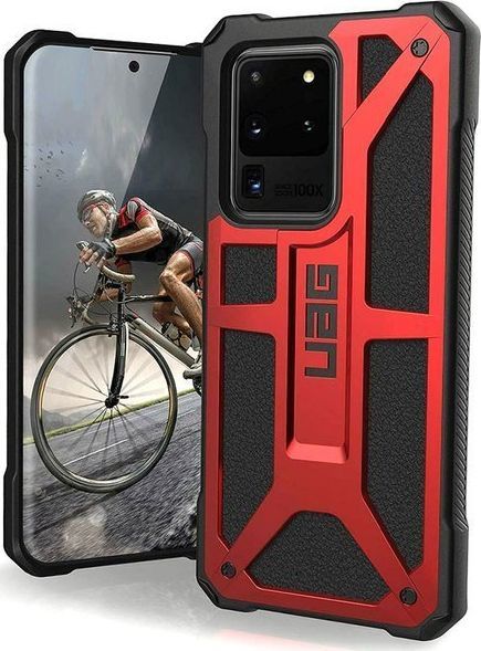 UAG Etui na telefon UAG Monarch do Samsung Galaxy S20 Ultra Crimson Red Leather uniwersalny 1