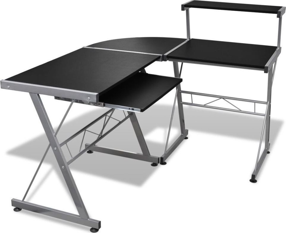 Biurko vidaXL 20057 Czarne 139 cm x 115 cm 1