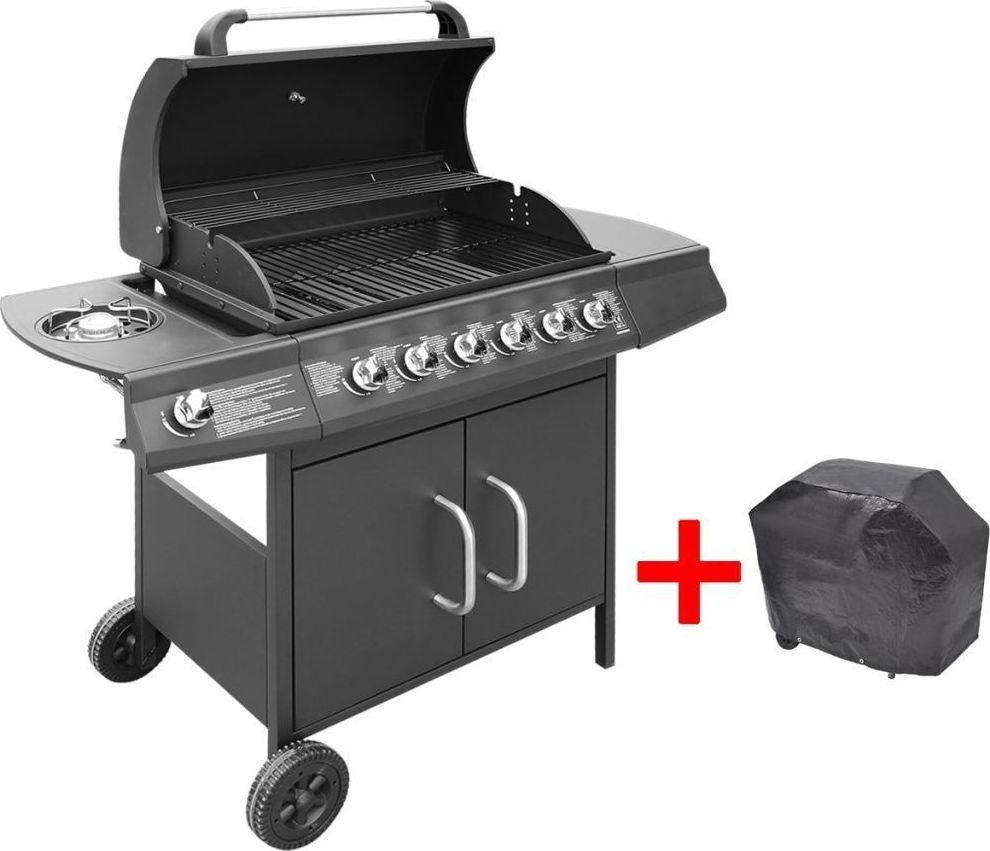 vidaXL 273792 Grill ogrodowy gazowy 13.3 kW 63.5 cm x 37.5 cm 1