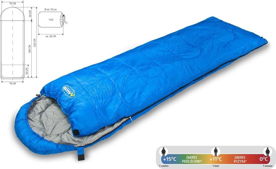 Allto Camp Śpiwór Traper Camp niebieski 1