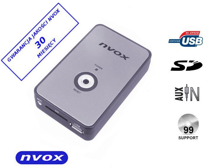 Nvox Zmieniarka cyfrowa emulator 8PIN, MP3, USB, SD