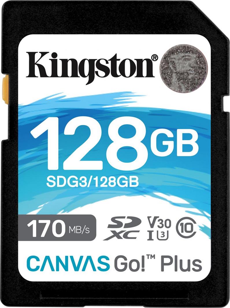 Karta Kingston Canvas Go! Plus SDXC 128 GB Class 10 UHS-I/U3 V30 (SDG3/128GB) 1