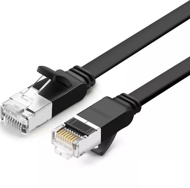  Ugreen Płaski kabel sieciowy z metalowymi wtyczkami, Ethernet RJ45, Cat.6, UTP, 3m (czarny) 1