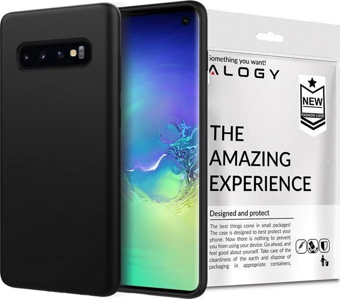 Alogy Etui silikonowe Alogy slim case do Samsung Galaxy S10 czarne uniwersalny 1