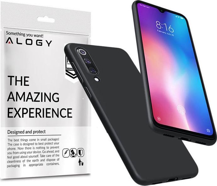 Alogy Etui silikonowe Alogy slim case do Xiaomi Mi 9SE czarne uniwersalny 1