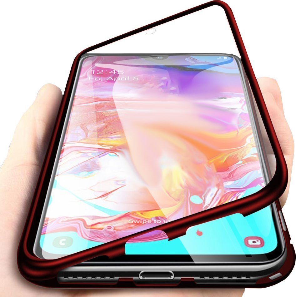Etui Magnetyczne Front+Back Galaxy A30s A50s-Red uniwersalny 1