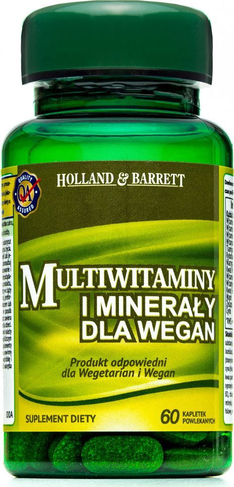 Holland & Barrett Holland & Barrett Produkt Wegański Multiwitaminy i Minerały 60 Tabletek 1
