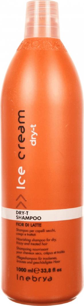 Inebrya Ice Cream Dry-T Shampoo szampon nawilżający do włosów suchych i zniszczonych z proteinami jedwabiu 1000ml 1