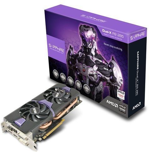 Karta graficzna Sapphire Radeon R9 285 DUAL-X 2GB DDR5 (256BIT) 2xDVI, HDMI, DP (11235-00-20G) 1