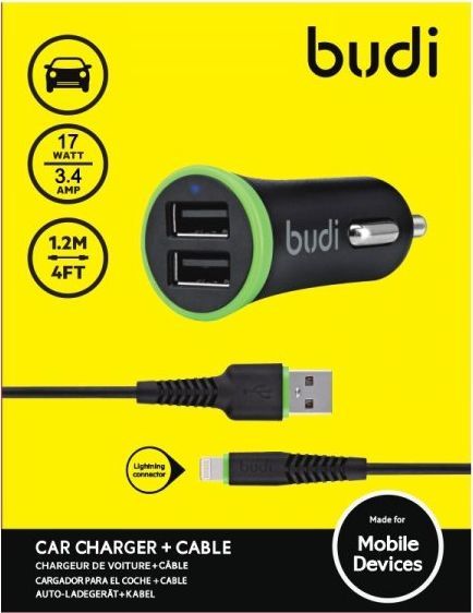 Ładowarka Budi 2x USB-A 2.4 A  (BD061L) 1