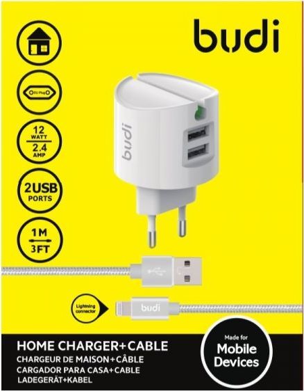 Ładowarka Budi BD322E 2x USB-A 2 A (BD322E) 1