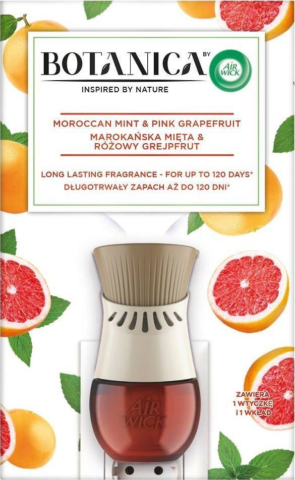 Air Wick BOTANIC ODŚWIEŻACZ ELEKTRYCZNY MAROKAŃSKA MIĘTA RÓŻOWY GREJPFRUT 19 ML KOMPLET 3112810/92103 1
