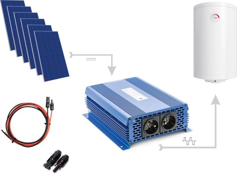 Azo Zestaw do grzania wody w bojlerach ECO Solar Boost 1800W MPPT 6xPV Mono 1